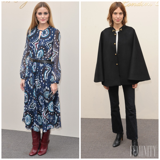 Prehliadku si nenechali ujsť ani módne ikony Olivia Palermo (vľavo) a Alexa Chung