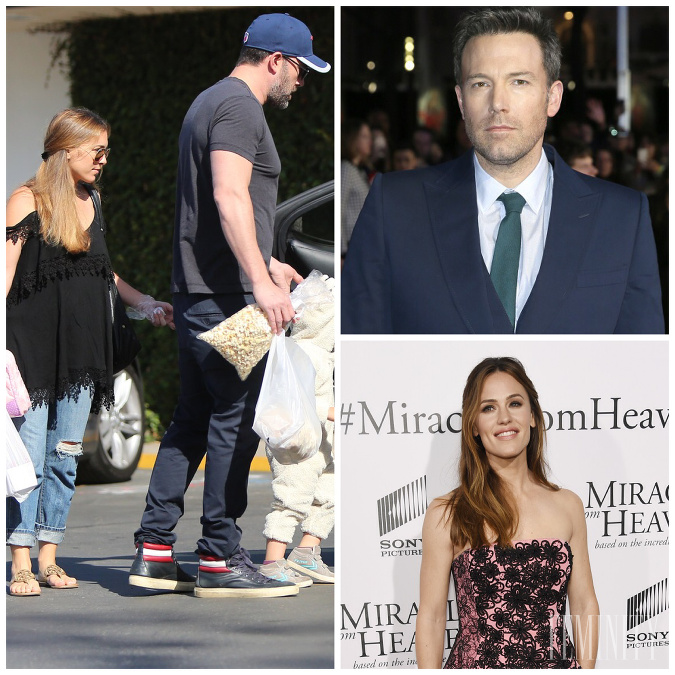 Ben Affleck si začal aférku s opatrovateľkou detí, ktoré má s exmanželkou Jennifer Garner (vpravo dole)