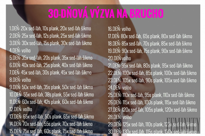 30-dňová výzva na brucho