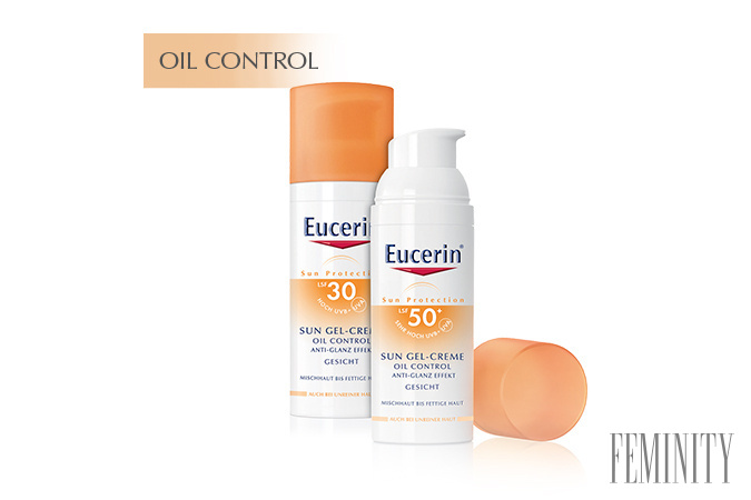 Vyskúšajte novinku radu Eucerin® Sun OCHRANNÝ KRÉMOVÝ OPAĽOVACÍ GÉL NA TVÁR OIL CONTROL SP 30/50+