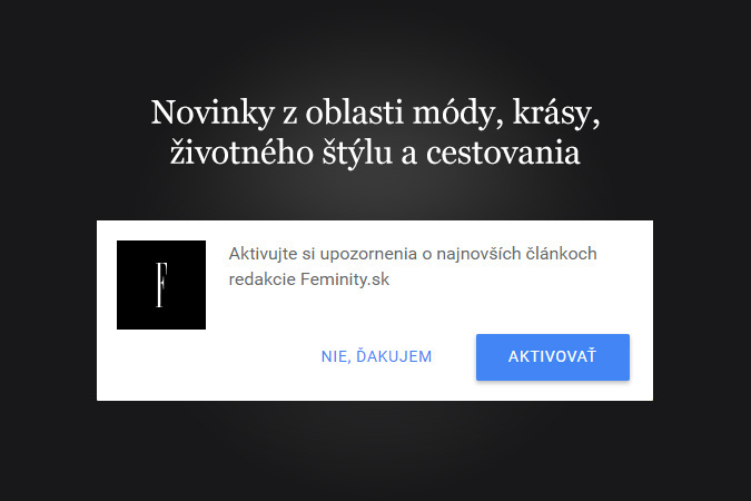 Aktivujte si upozornenia o najnovších článkoch Feminity