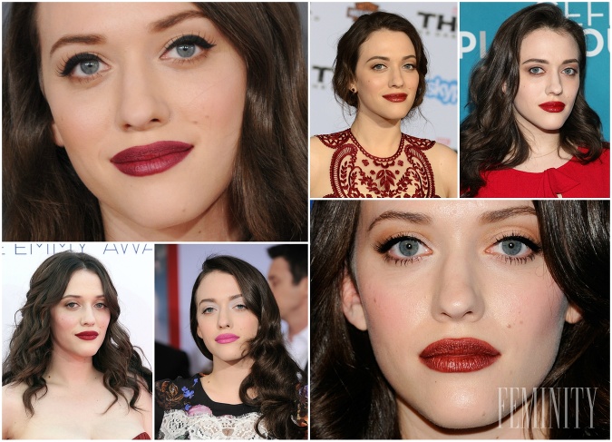 Kat Dennings jednoducho stačí výrazný rúž a je z nej úplne iná žena