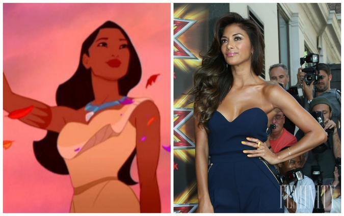 Princezná Pocahontas a speváčka Nicole Scherzinger