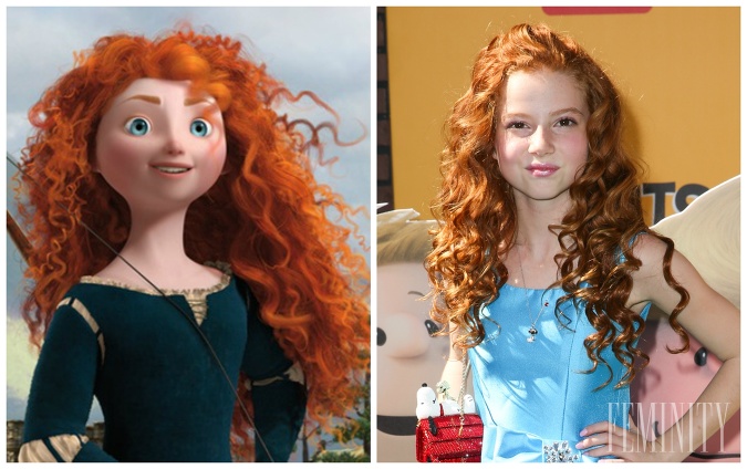 Princezná Merida a mladá herečka Francesca Capaldi