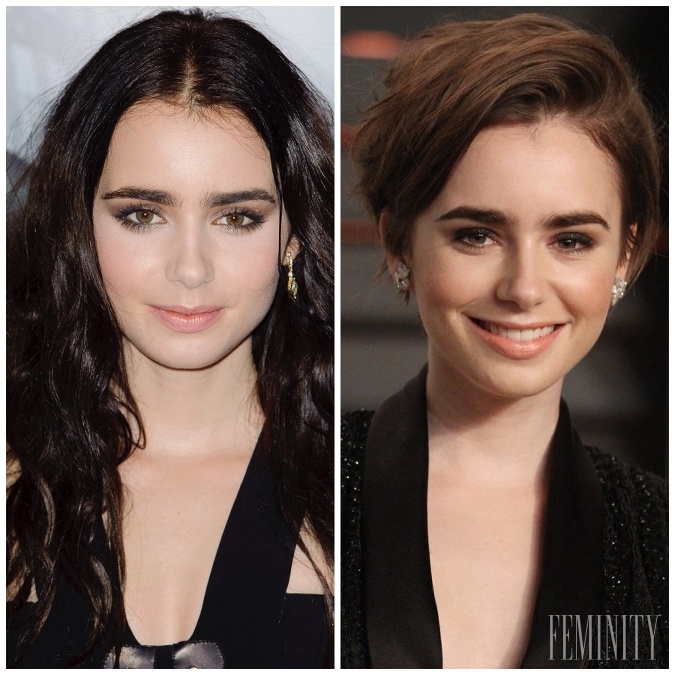 Pôvabná Lily Collins v súčasnosti preferuje len krátke vlasy