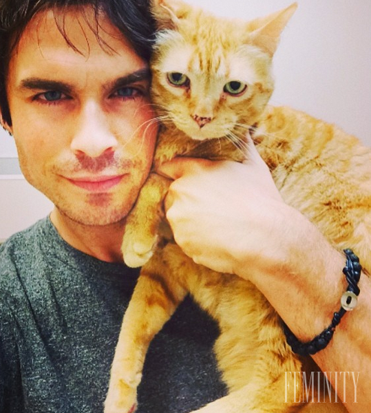 Herec Ian Somerhalder miluje zvieratá a pravidelne sa s nimi fotí