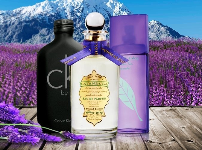 Kde zavonia levanduľa: unisex toaletná voda Calvin Klein CK Be, dámska parfumovaná voda Penhaligon´s Lavandula a toaletná voda Elizabeth Arden Green Tea Lavender