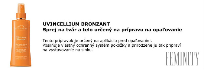 Bronzant sa používa pred opaľovaním a pripraví pokožku na slnko